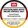 DISQ und n-tv verleihen CHECK24 den Award "Deutschlands Beste Online-Portale 2021" in der Kategorie "Mietwagenportale" - Auszeichnung Logo