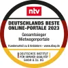DISQ und n-tv verleihen CHECK24 Mietwagen den Award Deutschlands Beste Online Portale 2023 - Auszeichnung Logo